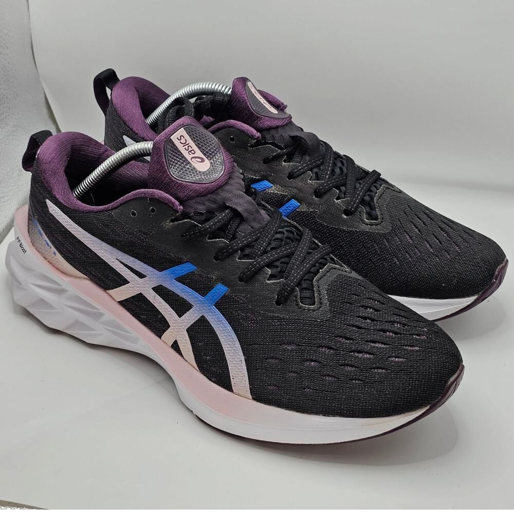 Asics Novablast 2 Black Lake Drive Womens 11.5 UK 9.5 Running Shoes Sneakers